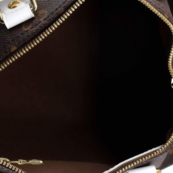 Louis Vuitton Speedy Bandouliere Bag LV Match Monogram Canvas 25 Brown - Picture 5 of 10